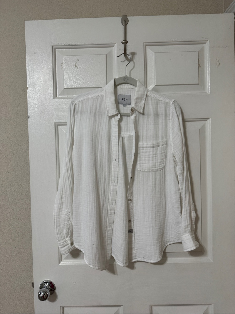 Rails White Women's Lightweight Button-Down Shirt